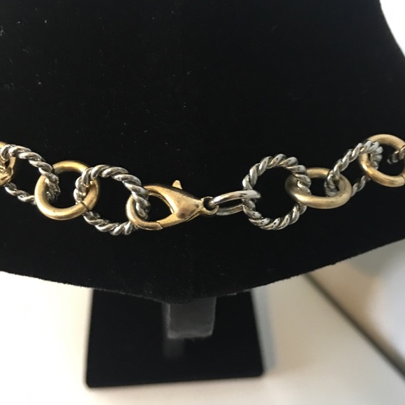 Gold and silver link necklace - Picture 3 of 3